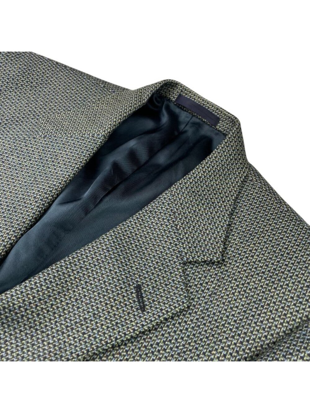Oliver Men's Wool/Cashmere 2-Button Knit Blazer Blue/Green • 41S
